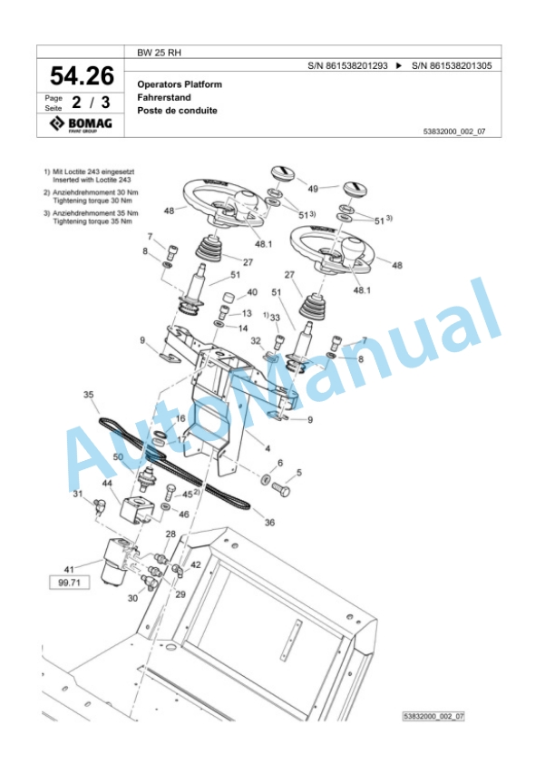 Bomag BW 25 RH Pneumatic Tyred Roller Spare Parts Catalogue 00818321 2 Bomag BW 25 RH Pneumatic Tyred Roller Spare Parts Catalogue 00818321-2