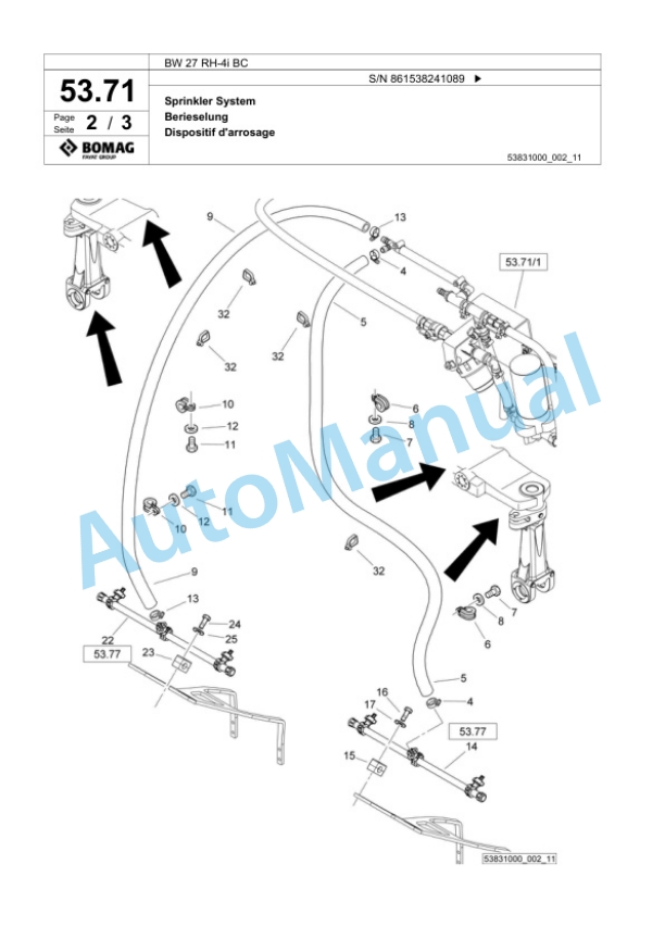Bomag BW 27 RH-4i BC Pneumatic Tyred Roller Spare Parts Catalogue 00824723 2 Bomag BW 27 RH-4i BC Pneumatic Tyred Roller Spare Parts Catalogue 00824723-2