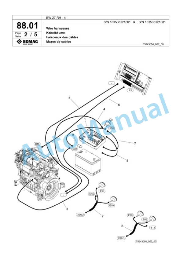 Bomag BW 27 RH-4i Pneumatic Tyred Roller Spare Parts Catalogue 00824131 3 Bomag BW 27 RH-4i Pneumatic Tyred Roller Spare Parts Catalogue 00824131-3