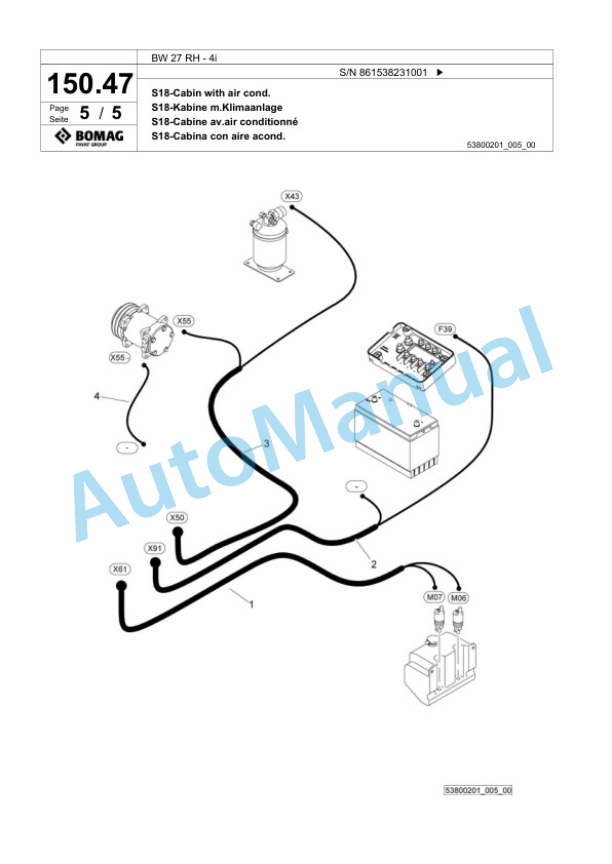 Bomag BW 27 RH-4i Pneumatic Tyred Roller Spare Parts Catalogue 00824409 5 Bomag BW 27 RH-4i Pneumatic Tyred Roller Spare Parts Catalogue 00824409-5