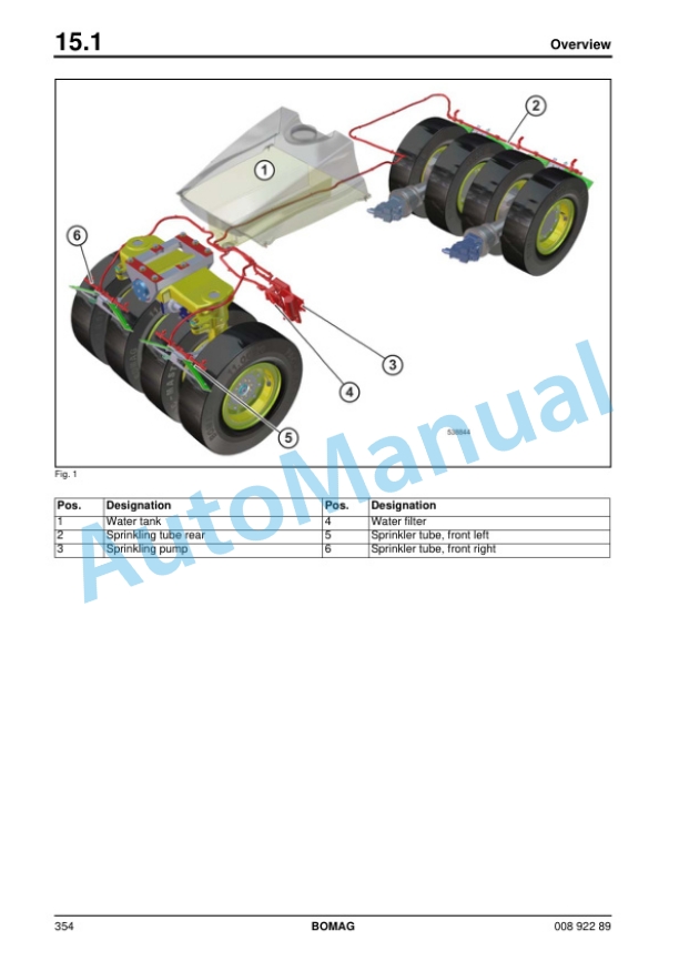 Alternative view of Bomag BW 27 RH-4i Rubber Tire Roller Service Manual 00892289