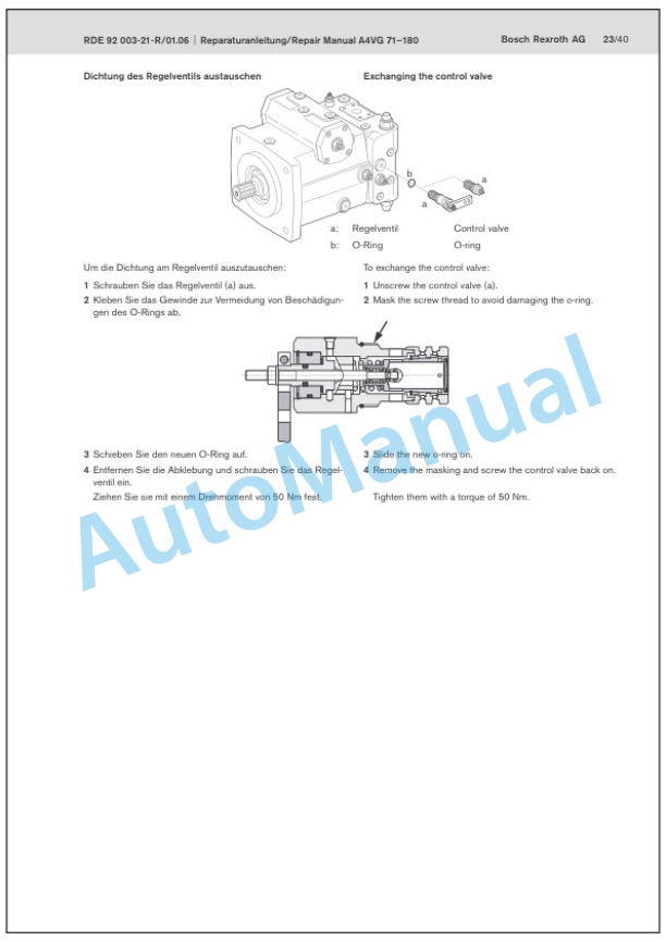 Bomag BW 27 RH-4i Rubber Tire Roller Service Manual 00892289 3 Bomag BW 27 RH-4i Rubber Tire Roller Service Manual 00892289 - Image 3