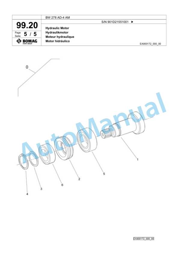 Bomag BW 278 AD-4 AM Tandem Vibratory Roller Spare Parts Catalogue 00818841 4 Bomag BW 278 AD-4 AM Tandem Vibratory Roller Spare Parts Catalogue 00818841-4