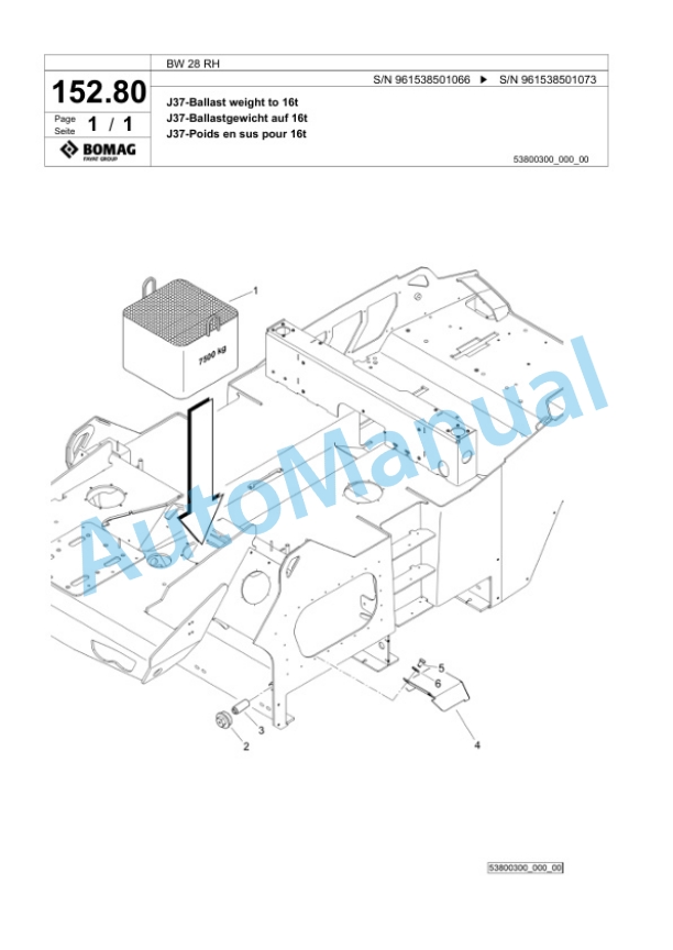 Bomag BW 28 RH Pneumatic Tyred Roller Spare Parts Catalogue 00826173 3 Bomag BW 28 RH Pneumatic Tyred Roller Spare Parts Catalogue 00826173-3