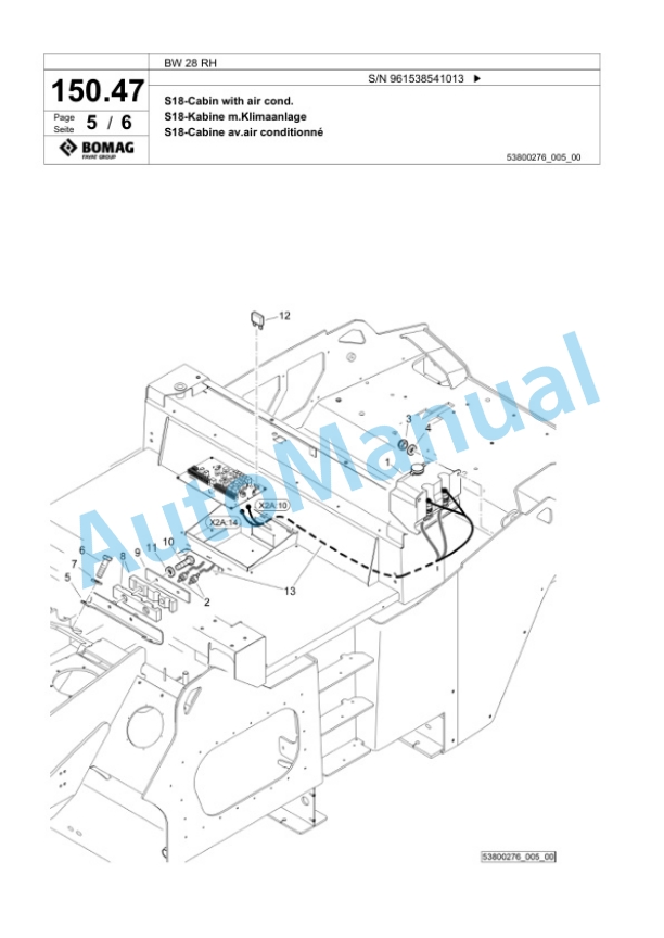 Bomag BW 28 RH Pneumatic Tyred Roller Spare Parts Catalogue 00826371 4 Bomag BW 28 RH Pneumatic Tyred Roller Spare Parts Catalogue 00826371-4