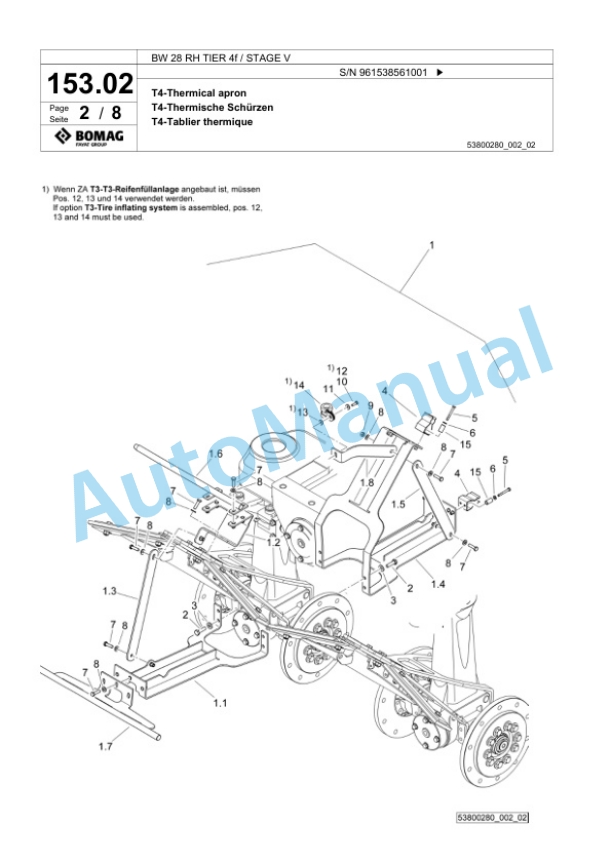 Bomag BW 28 RH TIER 4f - STAGE V Pneumatic Tyred Roller Spare Parts Catalogue 00826695 4 Bomag BW 28 RH TIER 4f - STAGE V Pneumatic Tyred Roller Spare Parts Catalogue 00826695-4