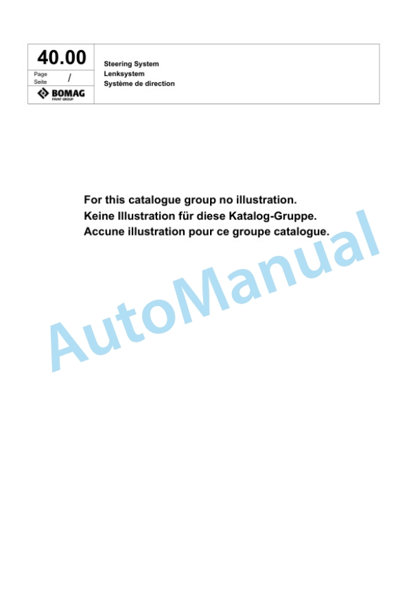 Bomag BW 332 DEEP IMPACT Single Drum Wheel Drive Vibratory Roller Spare Parts Catalogue 00818725 2 Bomag BW 332 DEEP IMPACT Single Drum Wheel Drive Vibratory Roller Spare Parts Catalogue 00818725-2