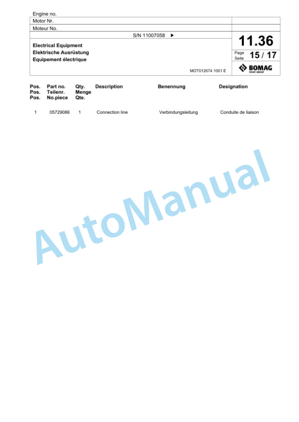 Bomag BW 332 DEEP IMPACT Single Drum Wheel Drive Vibratory Roller Spare Parts Catalogue 00818867 2 Bomag BW 332 DEEP IMPACT Single Drum Wheel Drive Vibratory Roller Spare Parts Catalogue 00818867-2