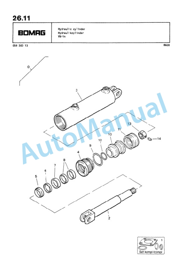 Bomag BW 4AS, BW 6AS Tandem Static Roller Spare Parts Catalogue 00813910 2 Bomag BW 4AS, BW 6AS Tandem Static Roller Spare Parts Catalogue 00813910-2