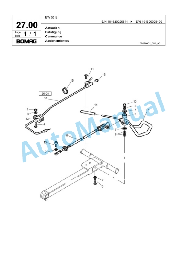 Bomag BW 55 E Single-Drum Vibration Roller Spare Parts Catalogue 00817553 3 Bomag BW 55 E Single-Drum Vibration Roller Spare Parts Catalogue 00817553-3