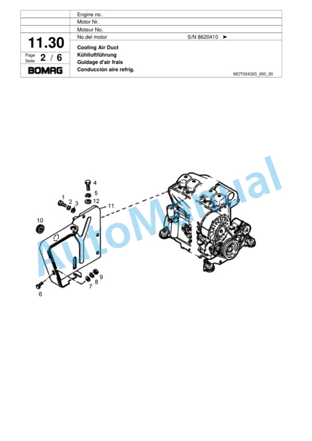 Bomag BW 6 S Tower Roller Spare Parts Catalogue 00817555 2 Bomag BW 6 S Tower Roller Spare Parts Catalogue 00817555-2