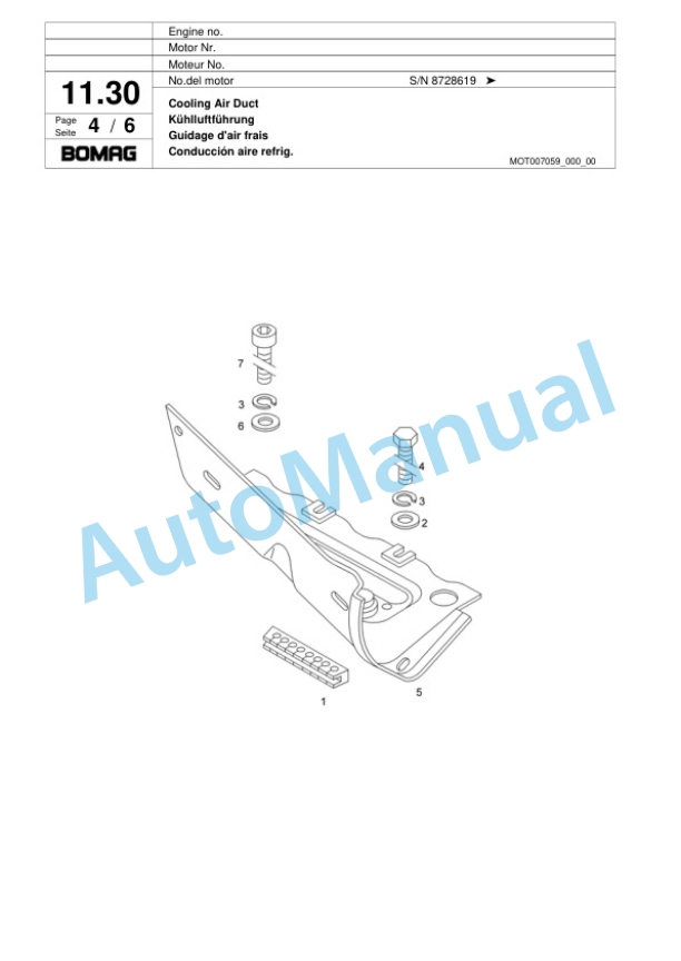 Bomag BW 6 S Tower Roller Spare Parts Catalogue 00817957 2 Bomag BW 6 S Tower Roller Spare Parts Catalogue 00817957-2
