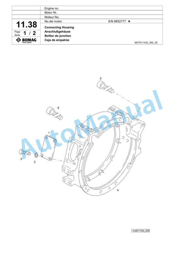 Bomag BW 6 S Tower Roller Spare Parts Catalogue 00818683 3 Bomag BW 6 S Tower Roller Spare Parts Catalogue 00818683-3