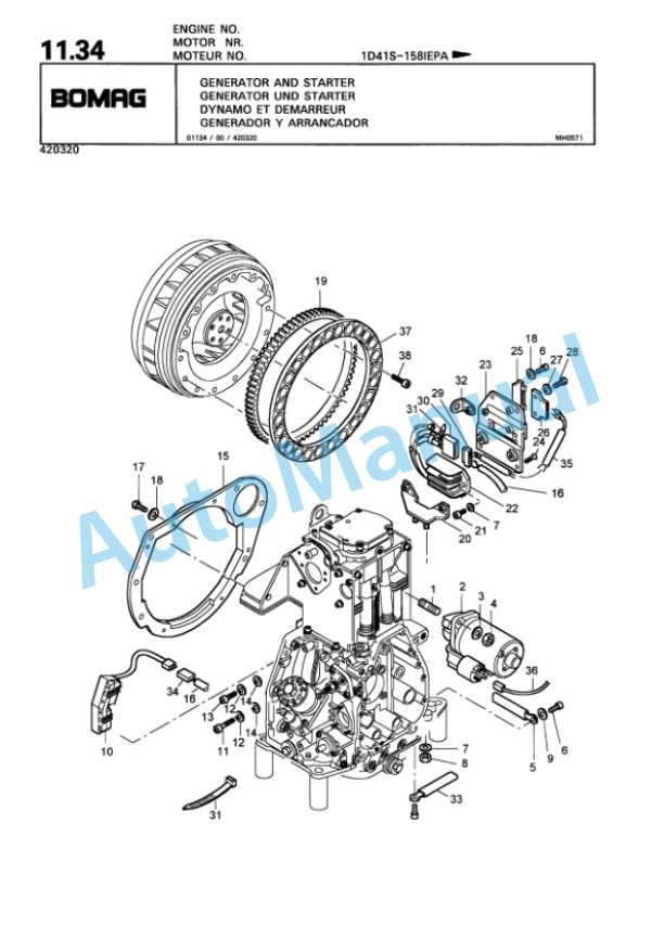 Bomag BW 62 H Double Vibratory Roller Spare Parts Catalogue 00813671 2 Bomag BW 62 H Double Vibratory Roller Spare Parts Catalogue 00813671-2