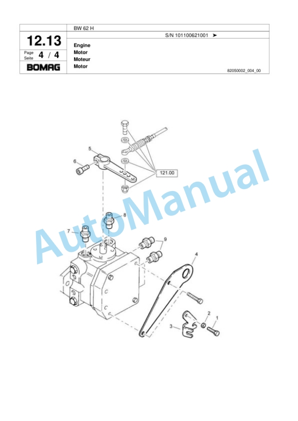 Bomag BW 62 H Double Vibratory Roller Spare Parts Catalogue 00818079 2 Bomag BW 62 H Double Vibratory Roller Spare Parts Catalogue 00818079-2