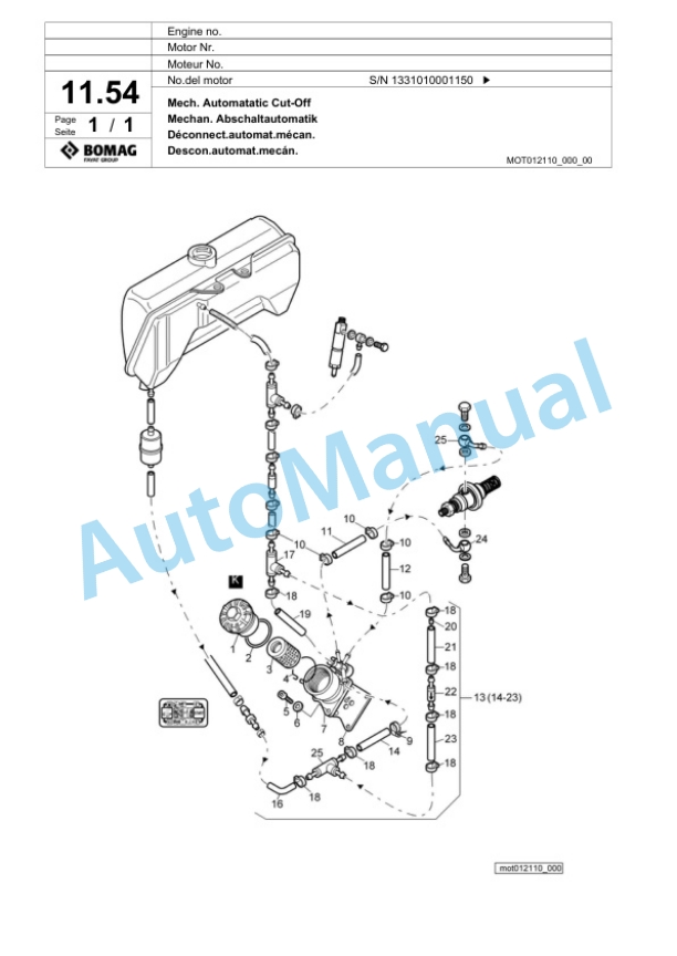 Bomag BW 62 H Double Vibratory Roller Spare Parts Catalogue 00818261 2 Bomag BW 62 H Double Vibratory Roller Spare Parts Catalogue 00818261-2