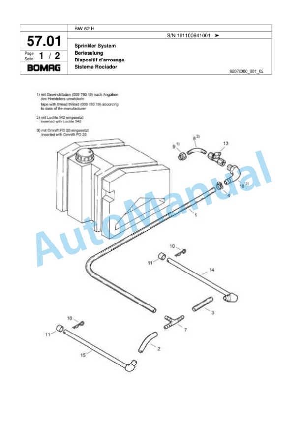 Bomag BW 62 H Double Vibratory Roller Spare Parts Catalogue 00818263 3 Bomag BW 62 H Double Vibratory Roller Spare Parts Catalogue 00818263-3