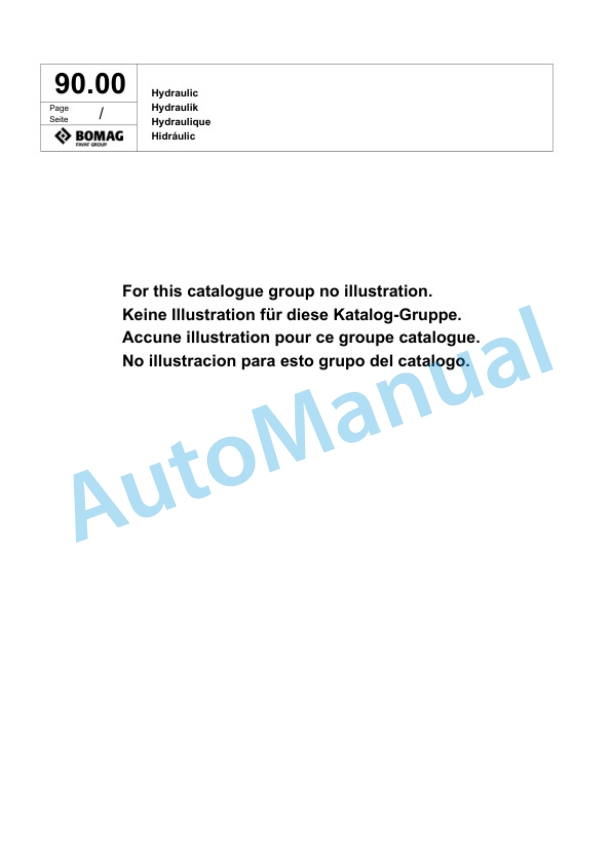 Bomag BW 62 H Double Vibratory Roller Spare Parts Catalogue 00818771 4 Bomag BW 62 H Double Vibratory Roller Spare Parts Catalogue 00818771-4