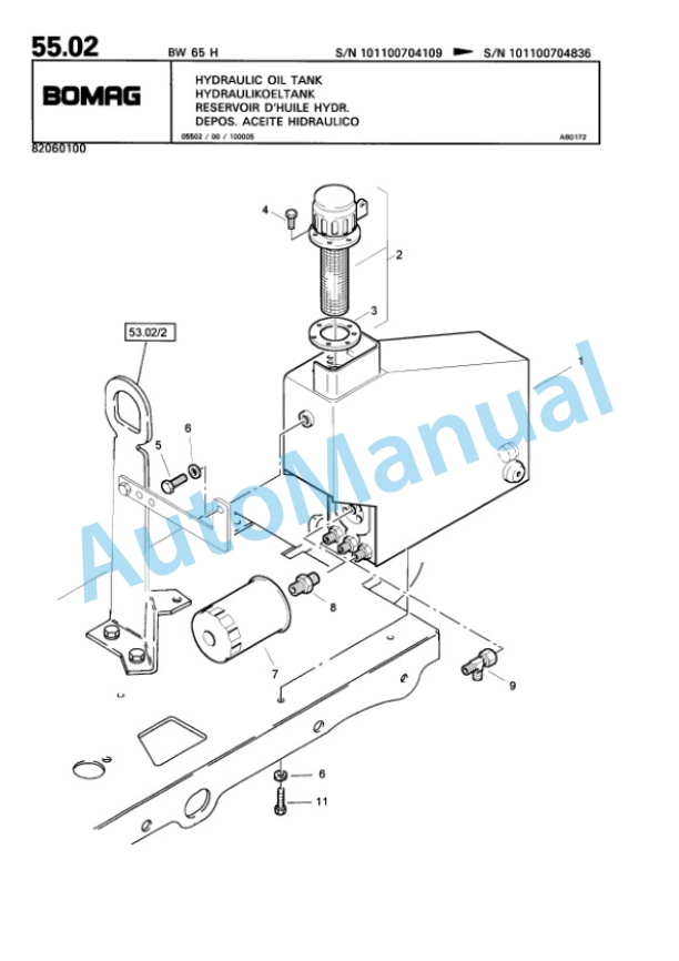 Bomag BW 65 H Double Vibratory Roller Spare Parts Catalogue 00816774 4 Bomag BW 65 H Double Vibratory Roller Spare Parts Catalogue 00816774-4
