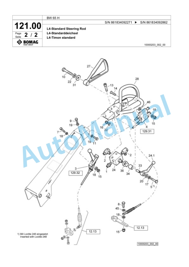Bomag BW 65 H Double Vibratory Roller Spare Parts Catalogue 00824353 4 Bomag BW 65 H Double Vibratory Roller Spare Parts Catalogue 00824353-4