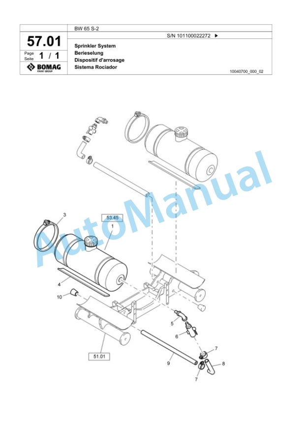 Bomag BW 65 S-2 Double Vibratory Roller Spare Parts Catalogue 00818777 4 Bomag BW 65 S-2 Double Vibratory Roller Spare Parts Catalogue 00818777-4
