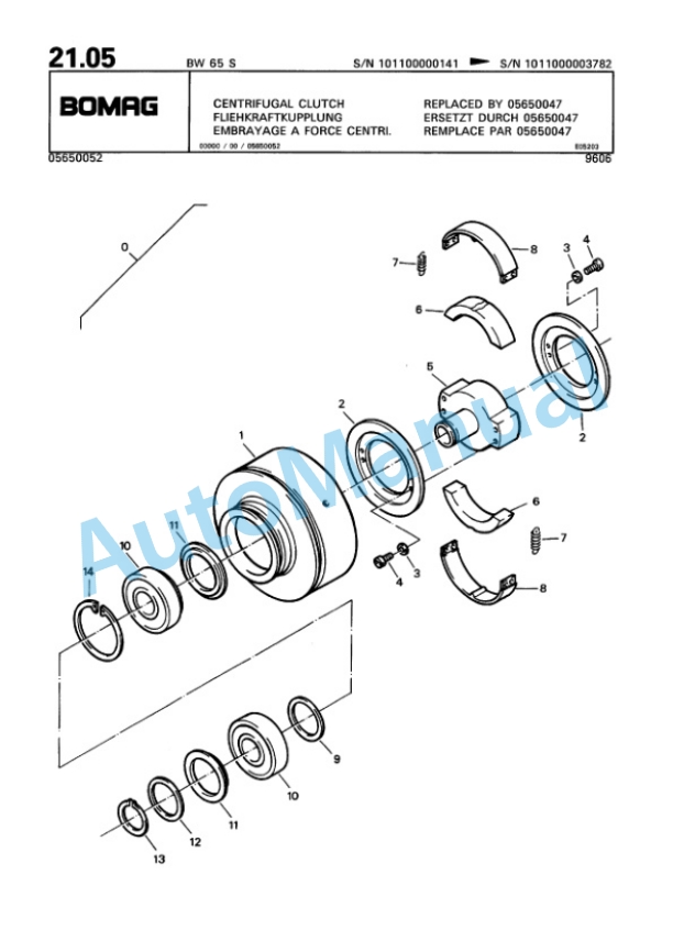 Bomag BW 65 S Double Vibratory Roller Spare Parts Catalogue 00810012 2 Bomag BW 65 S Double Vibratory Roller Spare Parts Catalogue 00810012-2