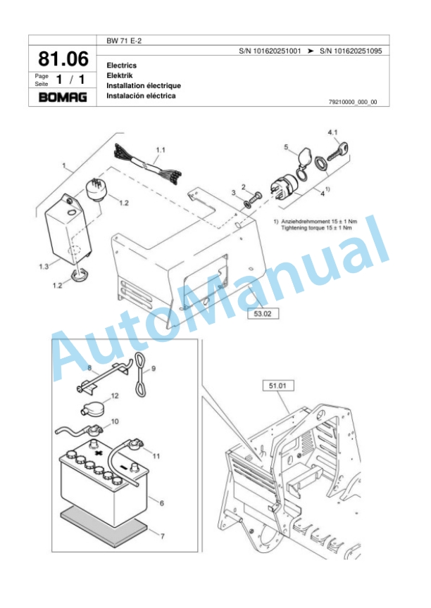 Bomag BW 71 E-2 Single-Drum Vibration Roller Spare Parts Catalogue 00818081 4 Bomag BW 71 E-2 Single-Drum Vibration Roller Spare Parts Catalogue 00818081-4