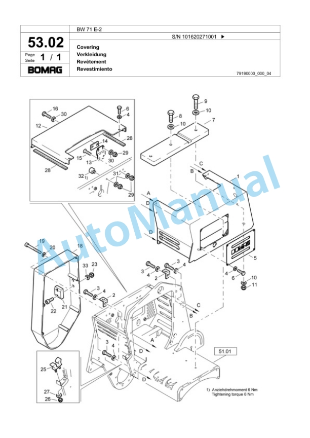 Bomag BW 71 E-2 Single-Drum Vibration Roller Spare Parts Catalogue 00818463 3 Bomag BW 71 E-2 Single-Drum Vibration Roller Spare Parts Catalogue 00818463-3