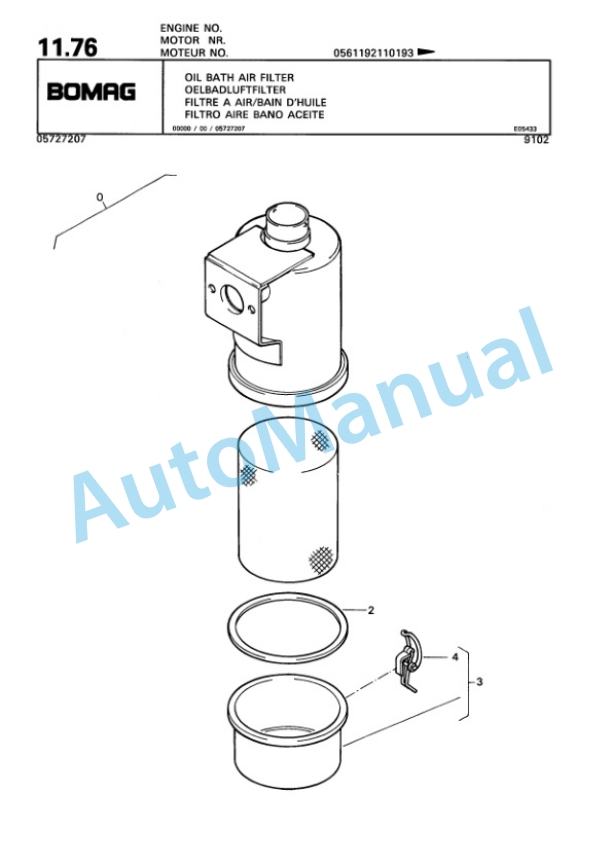 Bomag BW 71 E Single Drum Vibratory Roller Spare Parts Catalogue 00811013 2 Bomag BW 71 E Single Drum Vibratory Roller Spare Parts Catalogue 00811013-2