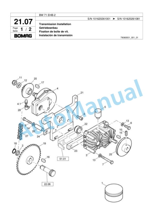 Bomag BW 71 EHB-2 Single-Drum Vibration Roller Spare Parts Catalogue 00818083 2 Bomag BW 71 EHB-2 Single-Drum Vibration Roller Spare Parts Catalogue 00818083-2