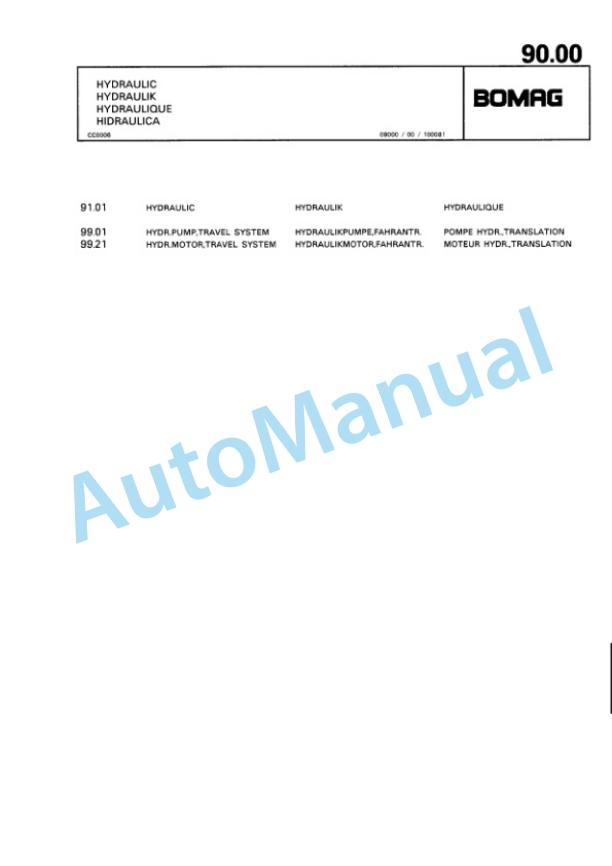 Bomag BW 75 H Double Vibratory Roller Spare Parts Catalogue 00810362 3 Bomag BW 75 H Double Vibratory Roller Spare Parts Catalogue 00810362-3