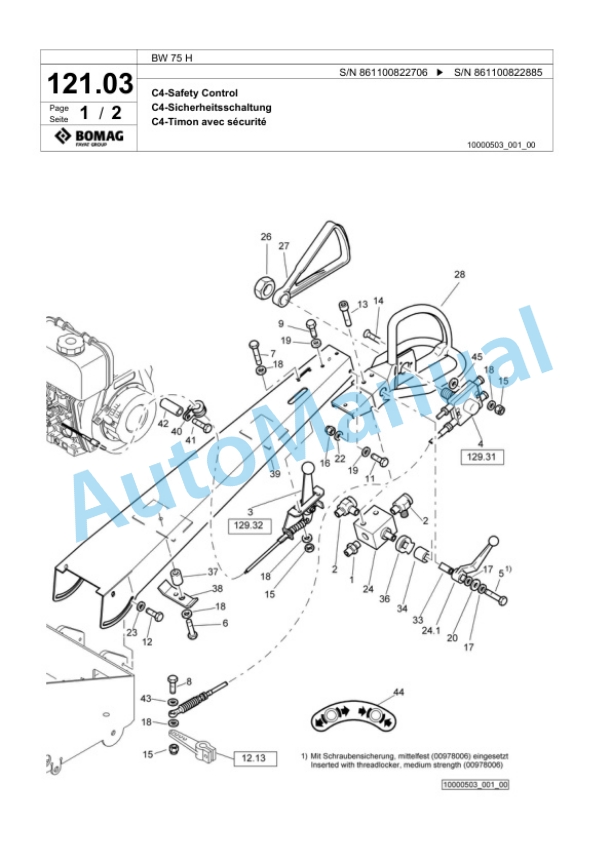 Bomag BW 75 H Double Vibratory Roller Spare Parts Catalogue 00818745 5 Bomag BW 75 H Double Vibratory Roller Spare Parts Catalogue 00818745-5
