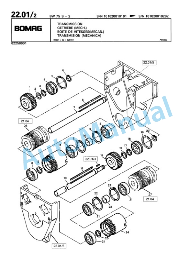 Bomag BW 75 S-2 Double Vibratory Roller Spare Parts Catalogue 00811409 2 Bomag BW 75 S-2 Double Vibratory Roller Spare Parts Catalogue 00811409-2