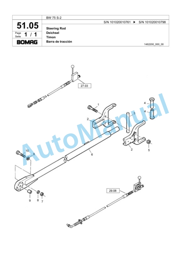 Bomag BW 75 S-2 Double Vibratory Roller Spare Parts Catalogue 00817565 3 Bomag BW 75 S-2 Double Vibratory Roller Spare Parts Catalogue 00817565-3