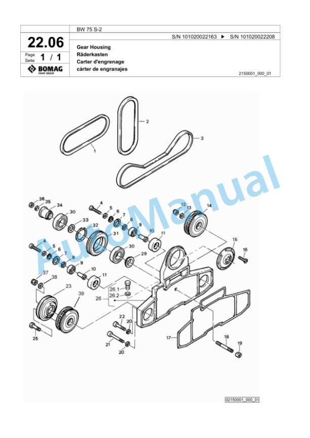 Bomag BW 75 S-2 Double Vibratory Roller Spare Parts Catalogue 00817971 2 Bomag BW 75 S-2 Double Vibratory Roller Spare Parts Catalogue 00817971-2