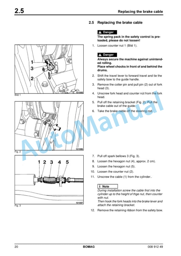 Bomag BW 75 S-2 Double Vibtatory Roller Repair Instructions 00891249 5 Bomag BW 75 S-2 Double Vibtatory Roller Repair Instructions 00891249 - Image 5