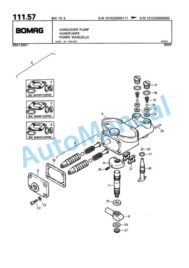 Bomag BW 75 S Double Vibratory Roller Spare Parts Catalogue 00810014 5 Bomag BW 75 S Double Vibratory Roller Spare Parts Catalogue 00810014-5