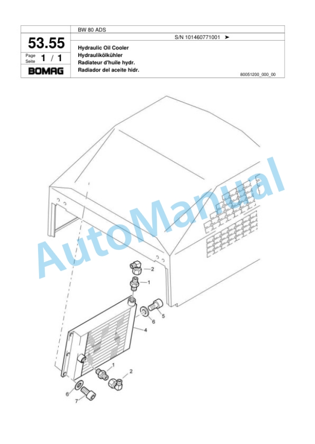 Bomag BW 80 ADS Combination Roller Spare Parts Catalogue 00818513 2 Bomag BW 80 ADS Combination Roller Spare Parts Catalogue 00818513-2