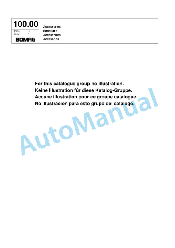 Bomag BW 90 AC-2 Combination Roller Spare Parts Catalogue 00818045 4 Bomag BW 90 AC-2 Combination Roller Spare Parts Catalogue 00818045-4