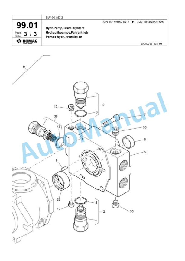 Bomag BW 90 AD-2 Tandem Vibratory Roller Spare Parts Catalogue 00810281 3 Bomag BW 90 AD-2 Tandem Vibratory Roller Spare Parts Catalogue 00810281-3