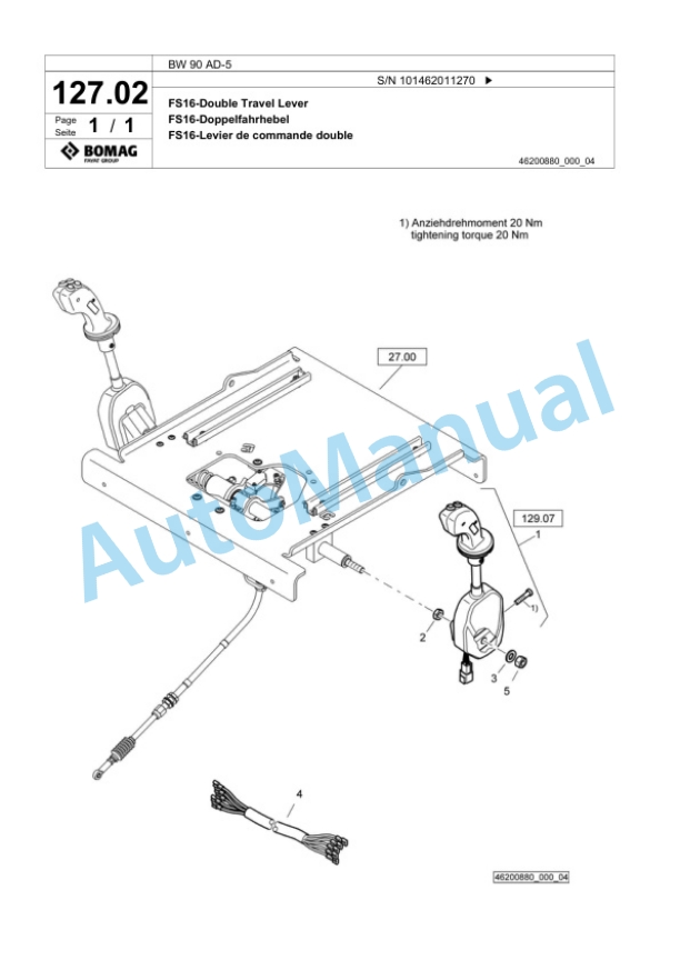 Bomag BW 90 AD-5 Tandem Vibratory Roller Spare Parts Catalogue 00824119 4 Bomag BW 90 AD-5 Tandem Vibratory Roller Spare Parts Catalogue 00824119-4