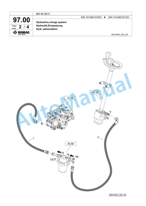 Bomag BW 90 AD-5 Tandem Vibratory Roller Spare Parts Catalogue 00825285 2 Bomag BW 90 AD-5 Tandem Vibratory Roller Spare Parts Catalogue 00825285-2