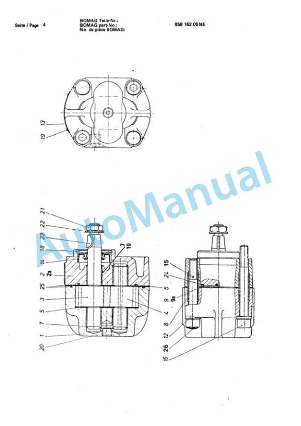 Bomag BW 90 AD, BW 90 ADL Double Vibratory Roller Spare Parts Catalogue 00810770 2 Bomag BW 90 AD, BW 90 ADL Double Vibratory Roller Spare Parts Catalogue 00810770-2
