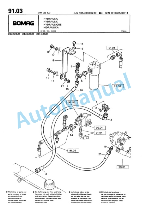 Bomag BW 90 AD Tandem Vibratory Roller Spare Parts Catalogue 00810081 4 Bomag BW 90 AD Tandem Vibratory Roller Spare Parts Catalogue 00810081-4