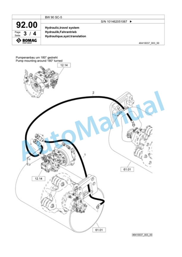 Bomag BW 90 SC-5 Tandem Vibratory Roller Spare Parts Catalogue 00824125 3 Bomag BW 90 SC-5 Tandem Vibratory Roller Spare Parts Catalogue 00824125-3