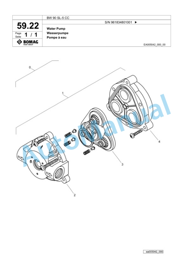 Bomag BW 90 SL-5 CC Tandem Vibratory Roller Spare Parts Catalogue 00826783 2 Bomag BW 90 SL-5 CC Tandem Vibratory Roller Spare Parts Catalogue 00826783-2