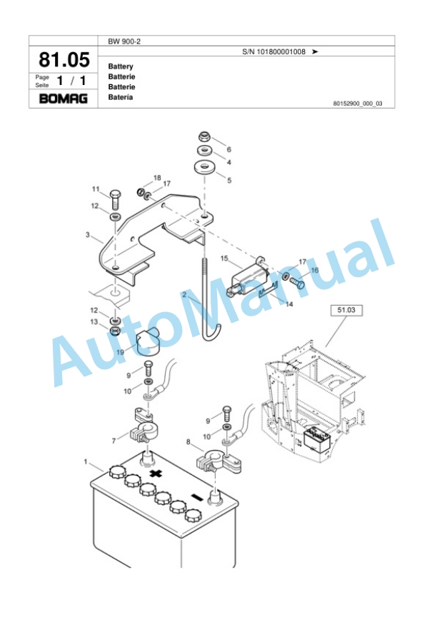 Bomag BW 900-2 Tandem Vibratory Roller Spare Parts Catalogue 00817597 4 Bomag BW 900-2 Tandem Vibratory Roller Spare Parts Catalogue 00817597-4