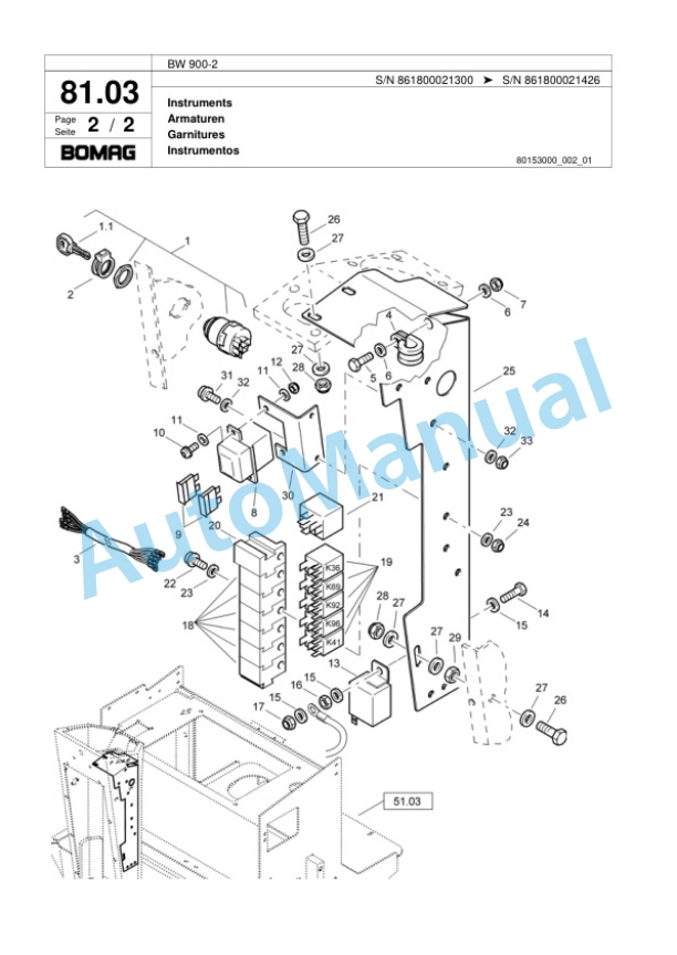 Bomag BW 900-2 Tandem Vibratory Roller Spare Parts Catalogue 00818363 3 Bomag BW 900-2 Tandem Vibratory Roller Spare Parts Catalogue 00818363-3