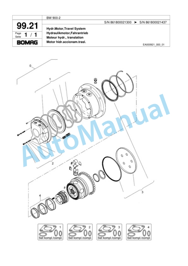 Bomag BW 900-2 Tandem Vibratory Roller Spare Parts Catalogue 00818363 5 Bomag BW 900-2 Tandem Vibratory Roller Spare Parts Catalogue 00818363-5
