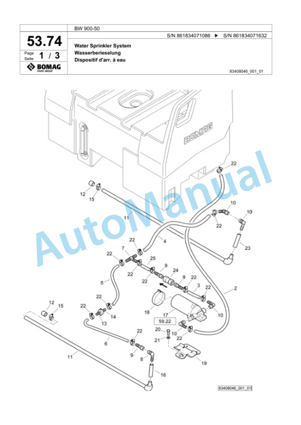 Bomag BW 900-50 Tandem Vibratory Roller Spare Parts Catalogue 00818921 2 Bomag BW 900-50 Tandem Vibratory Roller Spare Parts Catalogue 00818921-2
